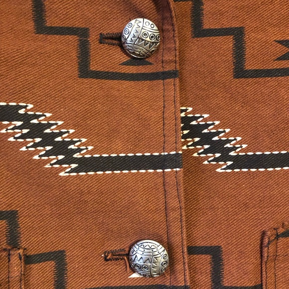 Vintage Circle T Western Blazer Jacket | Aztec Print | Made in USA | Medium - Picture 4 of 13